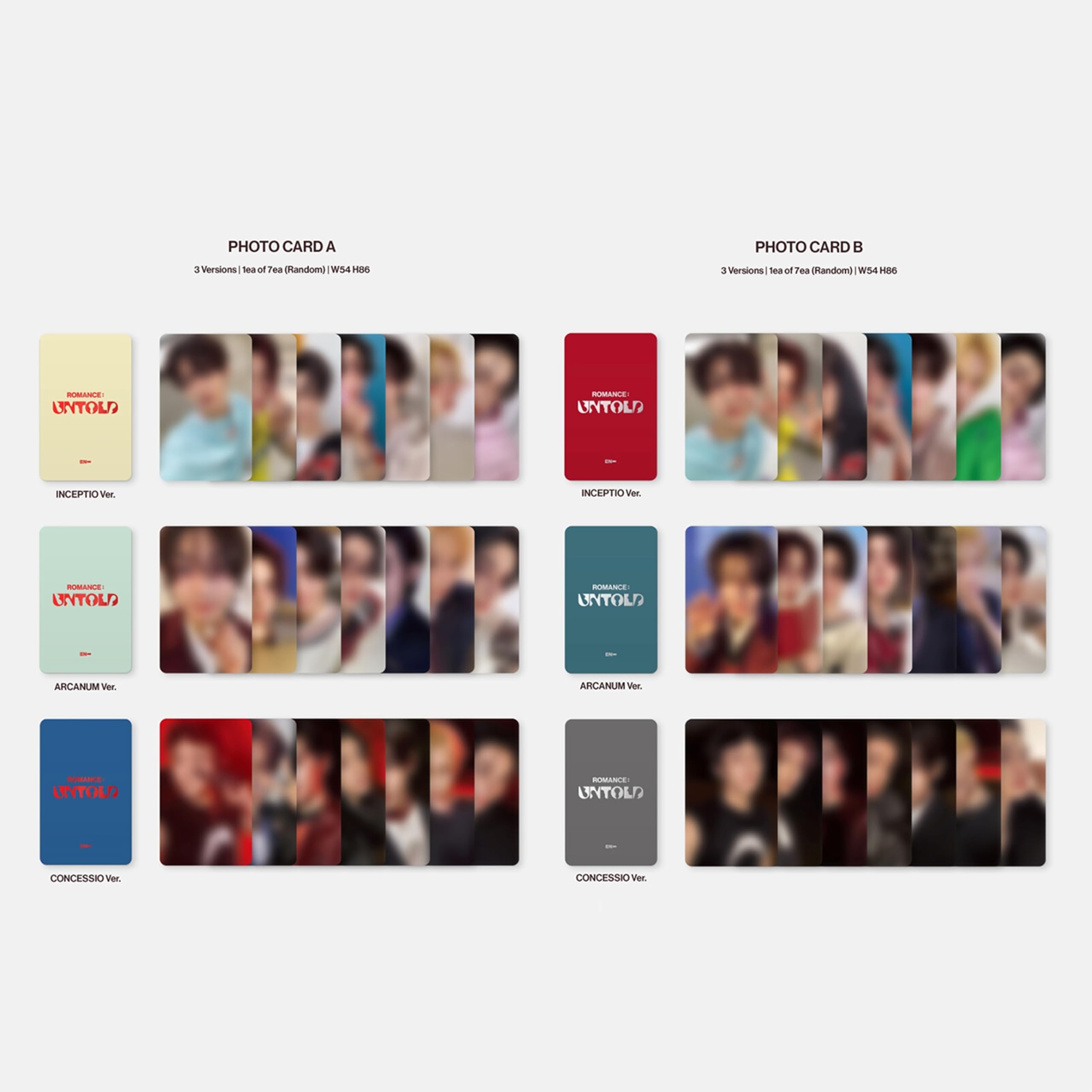 ENHYPEN - 2nd full album [ROMANCE : UNTOLD] (INCEPTIO Ver.) Photo Book + Paper Rings R + 2 Pin Badges + 4 Extra Photocards