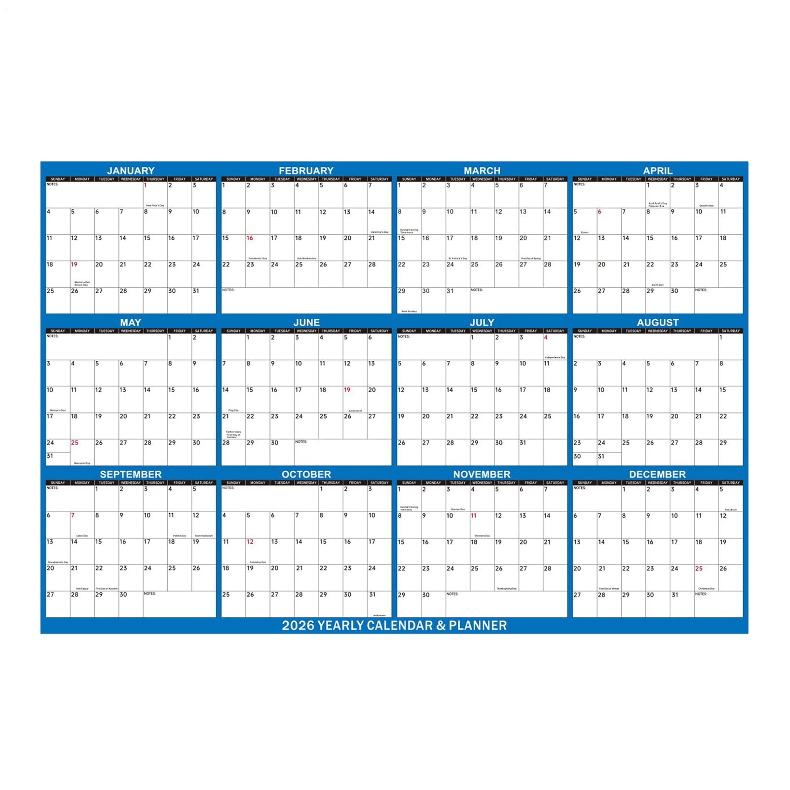 Calendario Planificador de Pared Planificador Para El Seguimiento De Agenda | Calendario de Pared de Año Completo Para Sala, Dormitorio, Estudio, Residencia, Estudiantes, Adultos, Profe