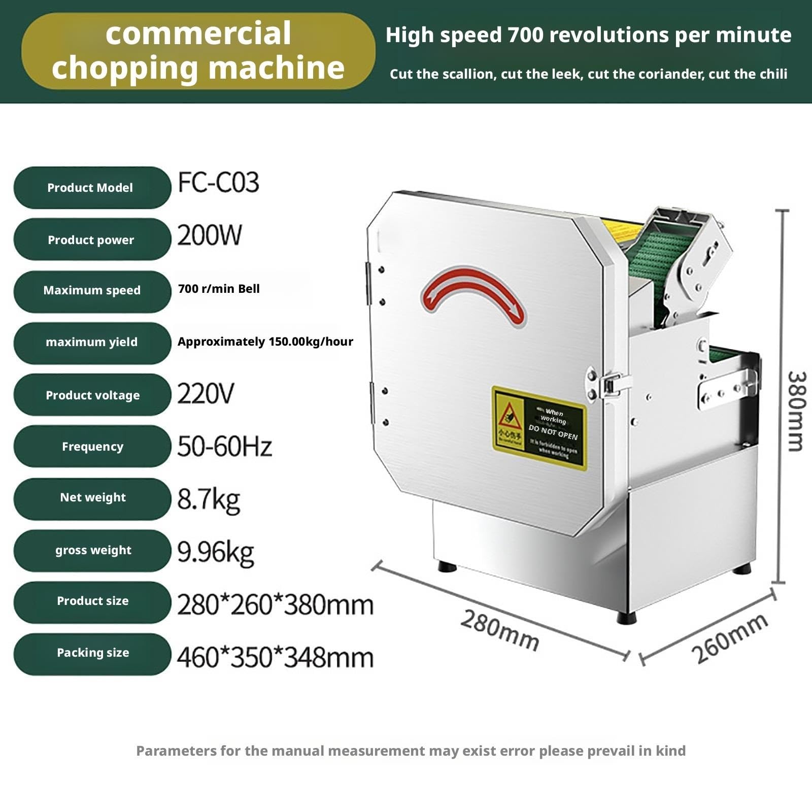 Picadora eléctrica de verduras con grosor ajustable, cortador industrial de acero inoxidable para un procesamiento eficiente de verduras y tomates