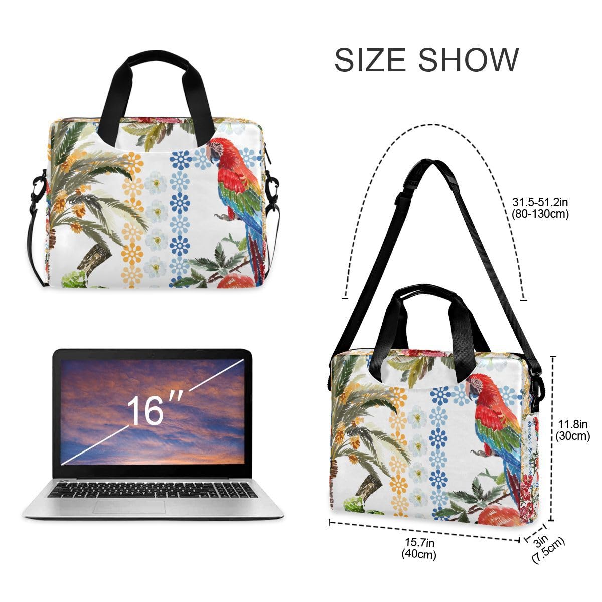 Amazon.co.jp: MiaoLD パソコンケース PCケース アロハ 鸚哥 鳥