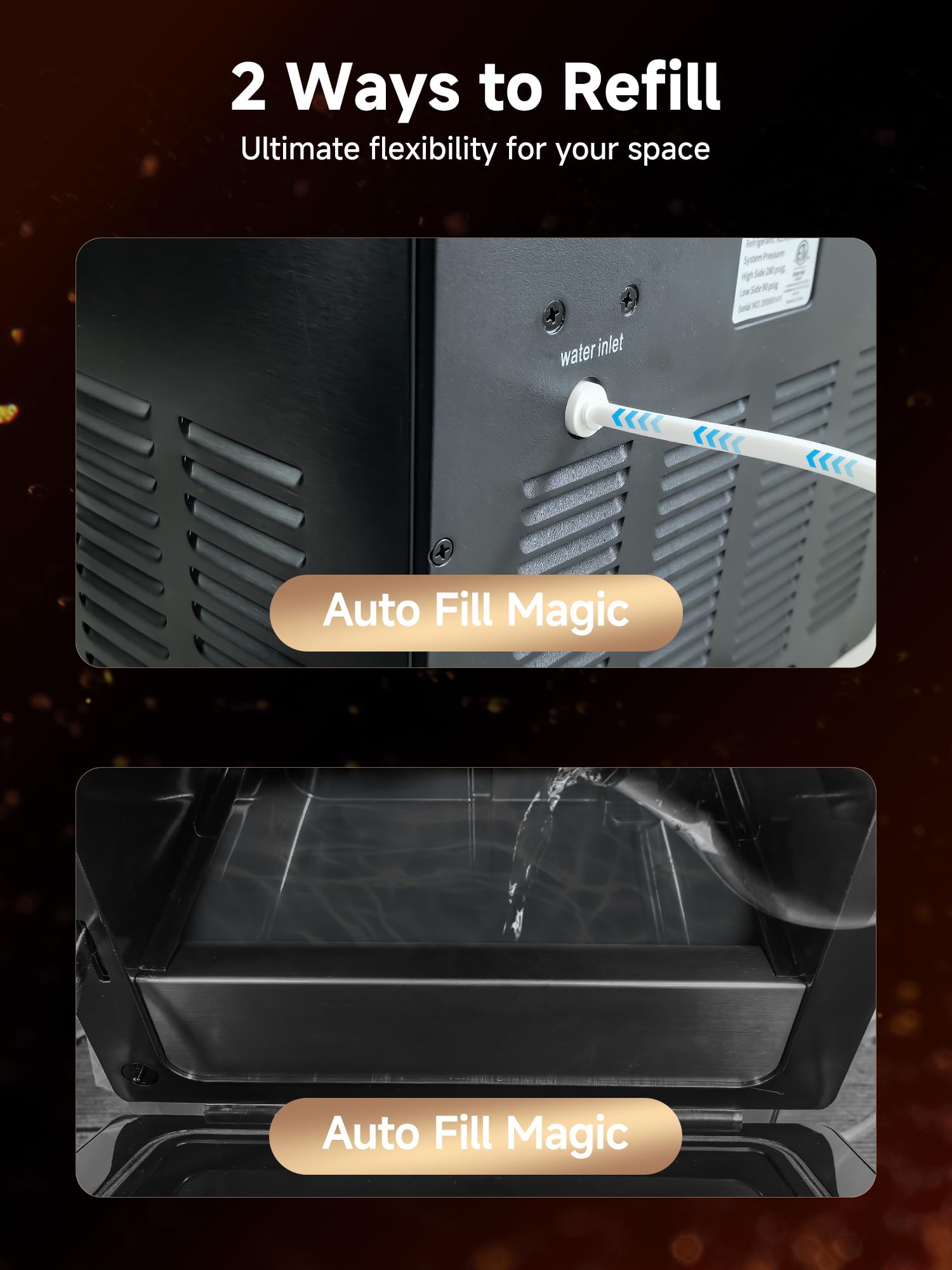 Icevival 2" Clear Ice Ball Maker With Clearcore Technology, 150 Pcs/Day, 4 Pcs In 38 Mins, Sphere Ice Maker With Enhanced Insulation, Self-Cleaning, Automatic Water Supply For Whiskey & Bourbon on Fridge.com - View 5