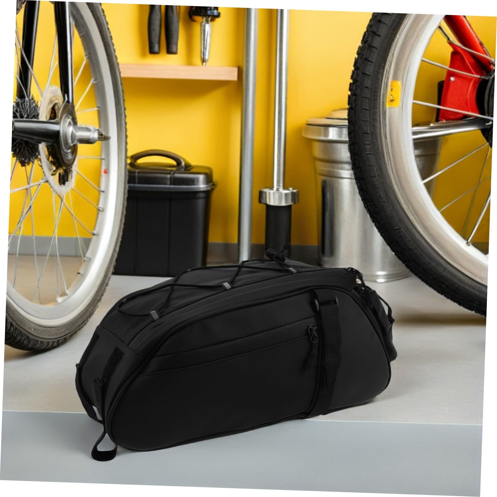 TOYANDONA Borsa Posteriore per Portapacchi Bici Grande capacità Antivento e Stabile per Ciclismo Urbano e Avventure Offroad Compatibile con Mountain Bike Bici da Corsa ed Scooter