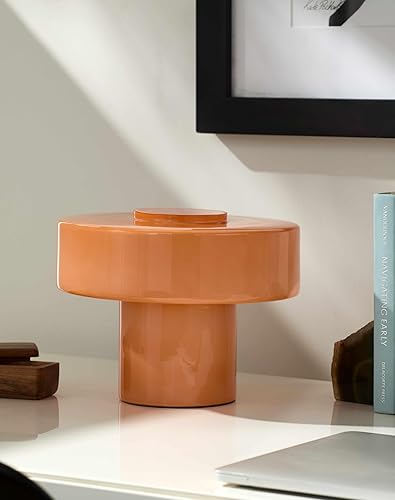 Miniatura 14 de BoutiqueRugs Lauenhagen - Lámpara de mesita de noche de cristal geométrico contemporáneo para mesita de noche de dormitorio, iluminación lateral