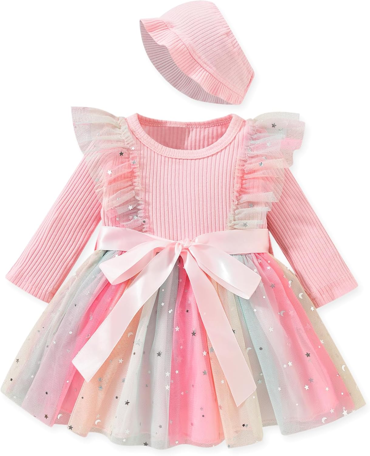 Aalizzwell Infant Newborn Girls Long Sleeve Bodysuit Dress Aalizzwell Infant Newborn Girls Long Sleeve Bodysuit Dress