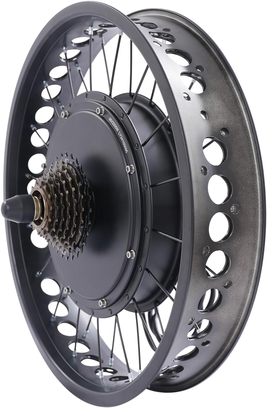 Electrical Bike Conversion Package 48V 2000W 20″ Rear Wheel E-Bike Hub Motor Conversion Package Ebike Conversion Package with LCD Show for Fats Tire Bike