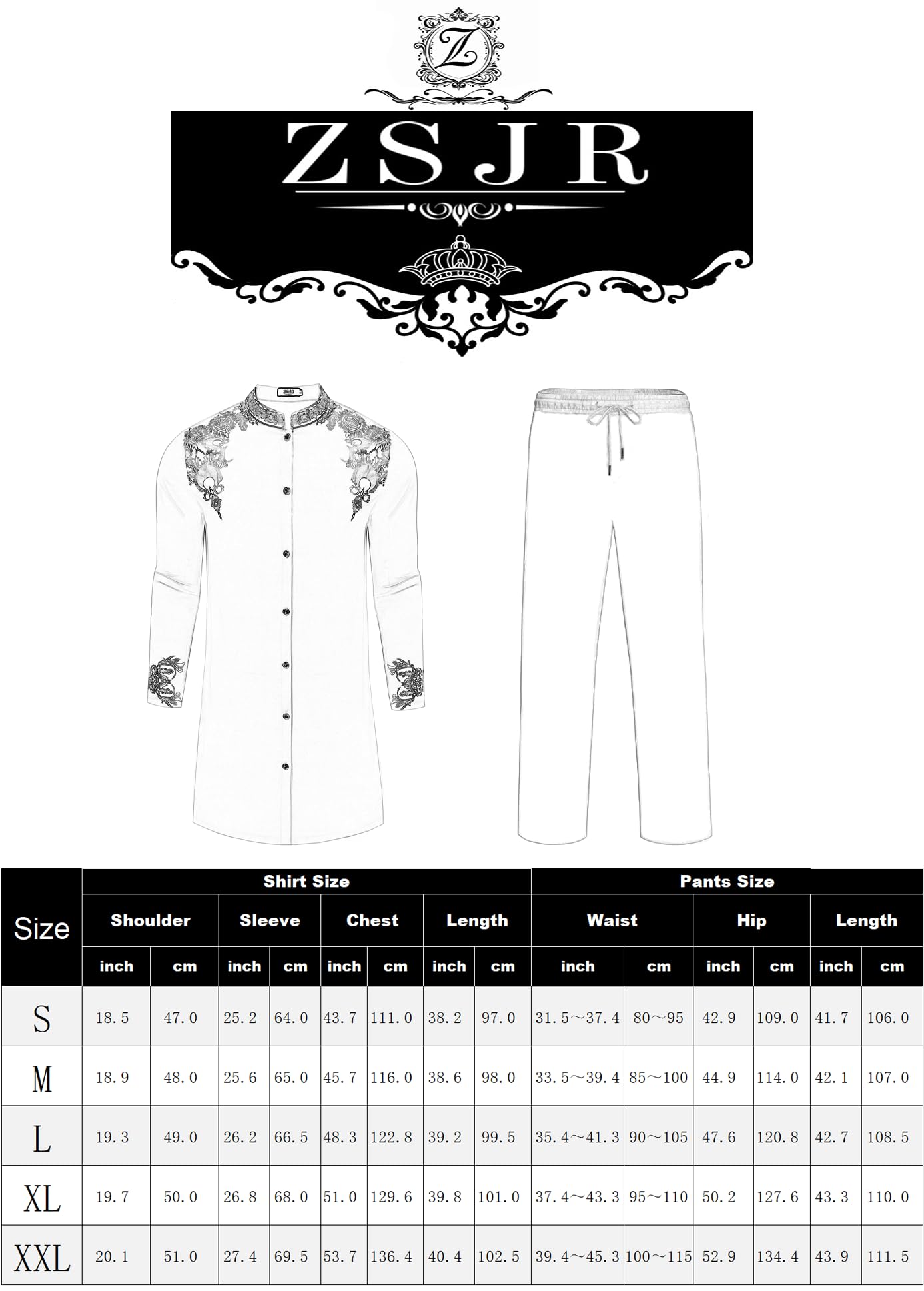 Langes afrikanisches Herren-Set, nigerianisches Dashiki, traditioneller Anzug, Goldstempel, bedrucktes Hemd und Hose, 2-teiliges Set