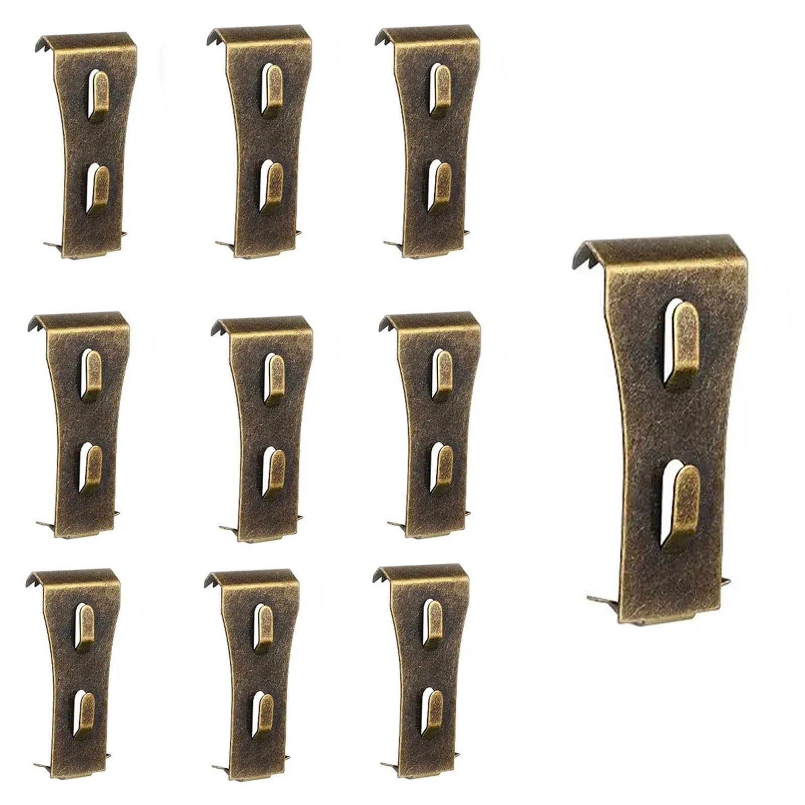 Live Clouds 10 pcs Brick Hook Clip, Brick Wall Clip, Hook Fastener, Metal Clip, Suitable for Outdoor Hanging Wall Decorations, Wreaths, Installed on Bricks 1.5 inch*2.6inch