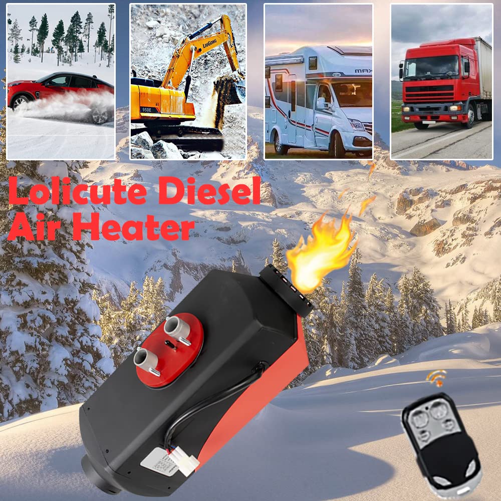 Lolicute Diesel air heaters, 12V 5KW diesel parking heaters, 10 liters