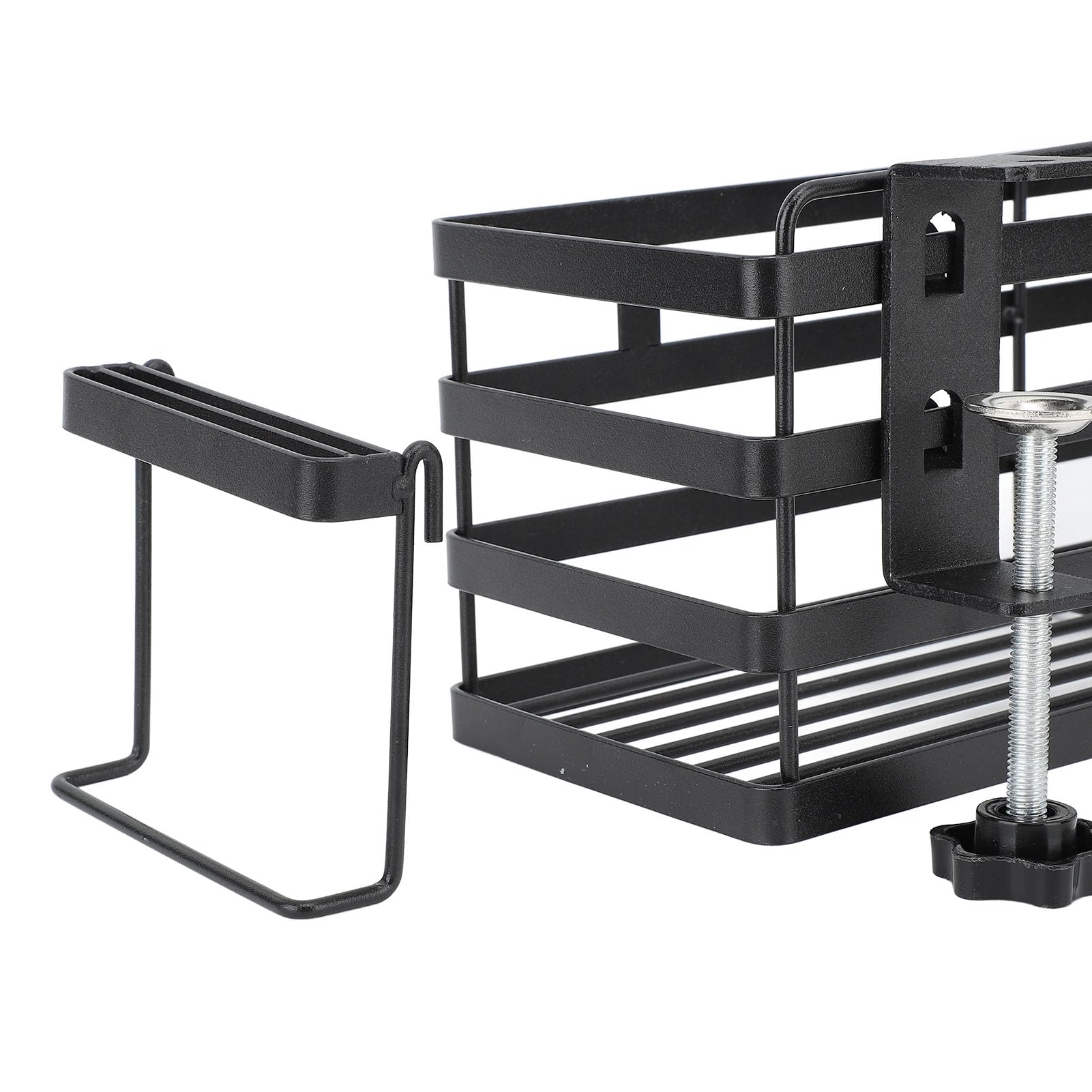 Organizzatore per piastre, Piastra portatile per campeggio all'aperto, Portaoggetti per accessori per barbecue con portautensili magnetico, portacoltelli e portasciugamani di