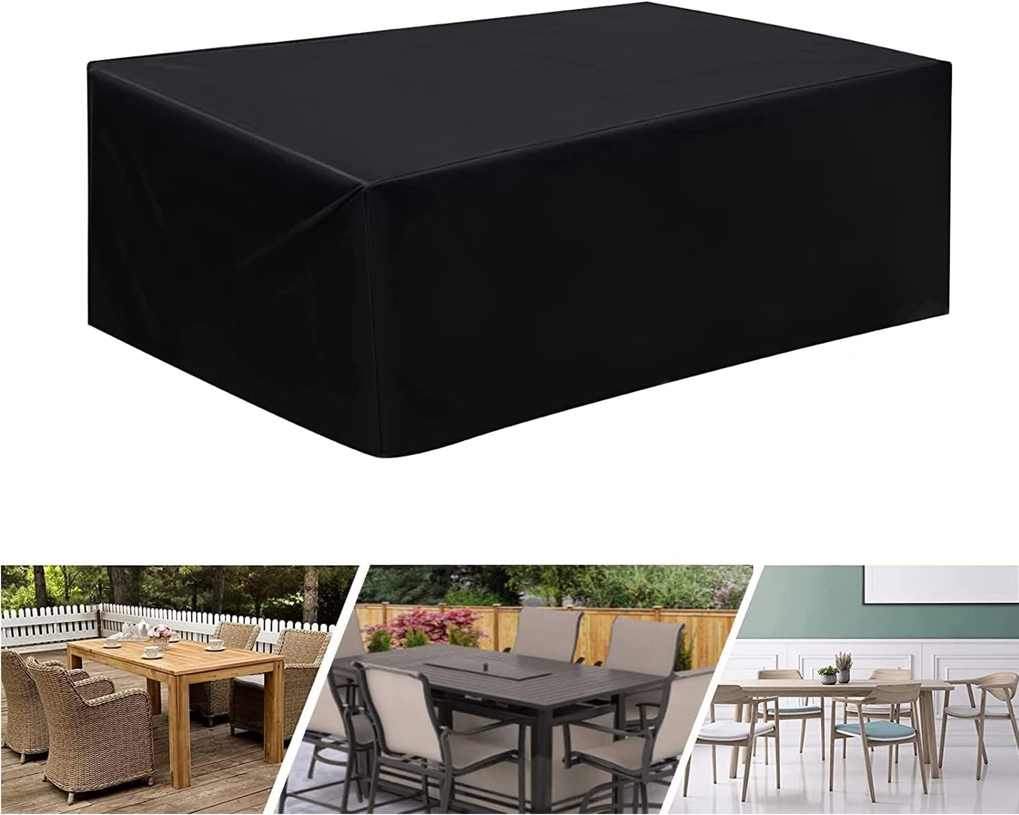Sulfar Waterproof Garden Furniture Cover Set | Heavy-Duty Outdoor Patio Set Protector | UV-Resistant & Dustproof | 250 x 200 x 80 cm
