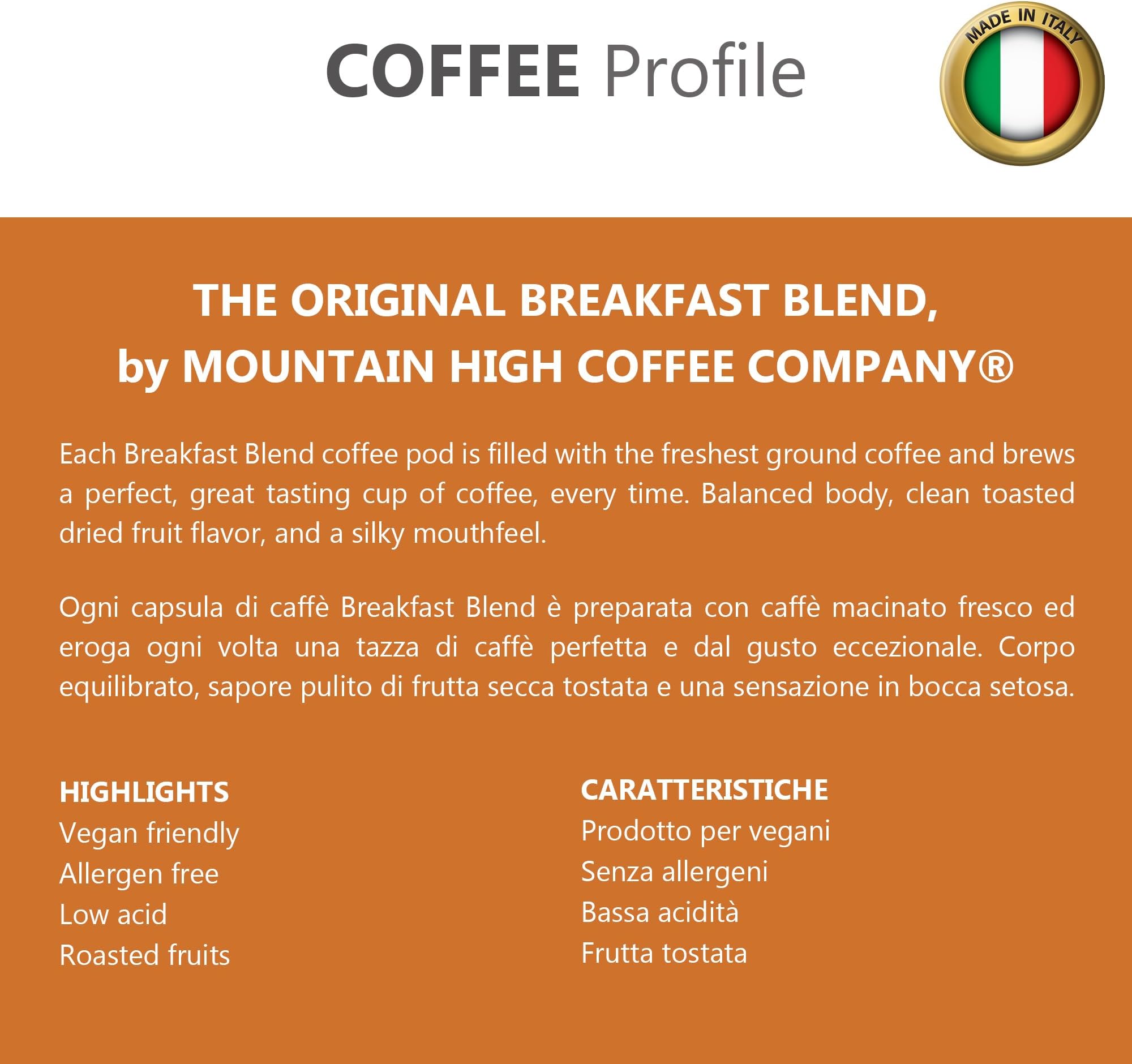 Breakfast Coffee, Compatible Keurig K-cup 2.0 Pods, 100 Count Box