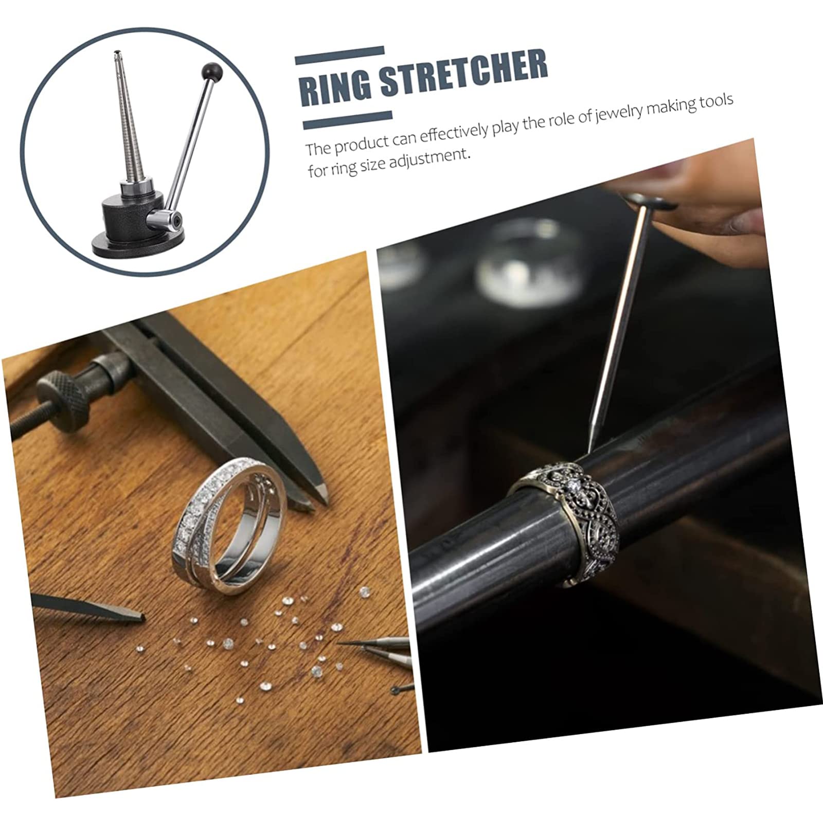 Strumento di regolazione della dimensione dell'ingranatore del riduttore della barella dell'anello, Riparazione di formatura della macchina per la creazione di gioielli, Misuratore dell'anello della