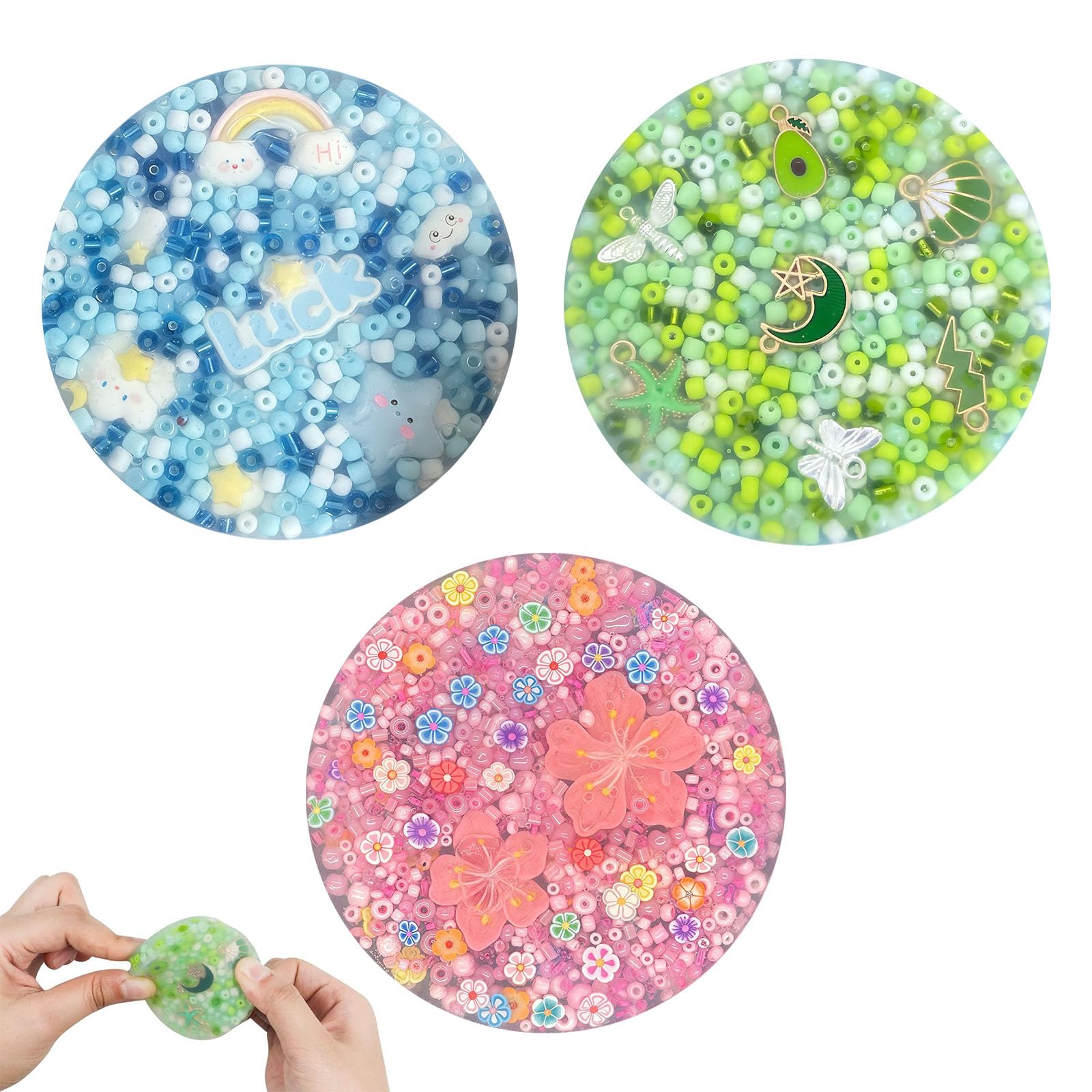 FeiatPogra Picky Pad, 3 Pack Reusable Sensory Toys, Fidget Toys for Adults Anxiety Relief, Silicone Focus Tools for Kids & Teens, Stress Relief Gifts for Office, Travel, Classroom