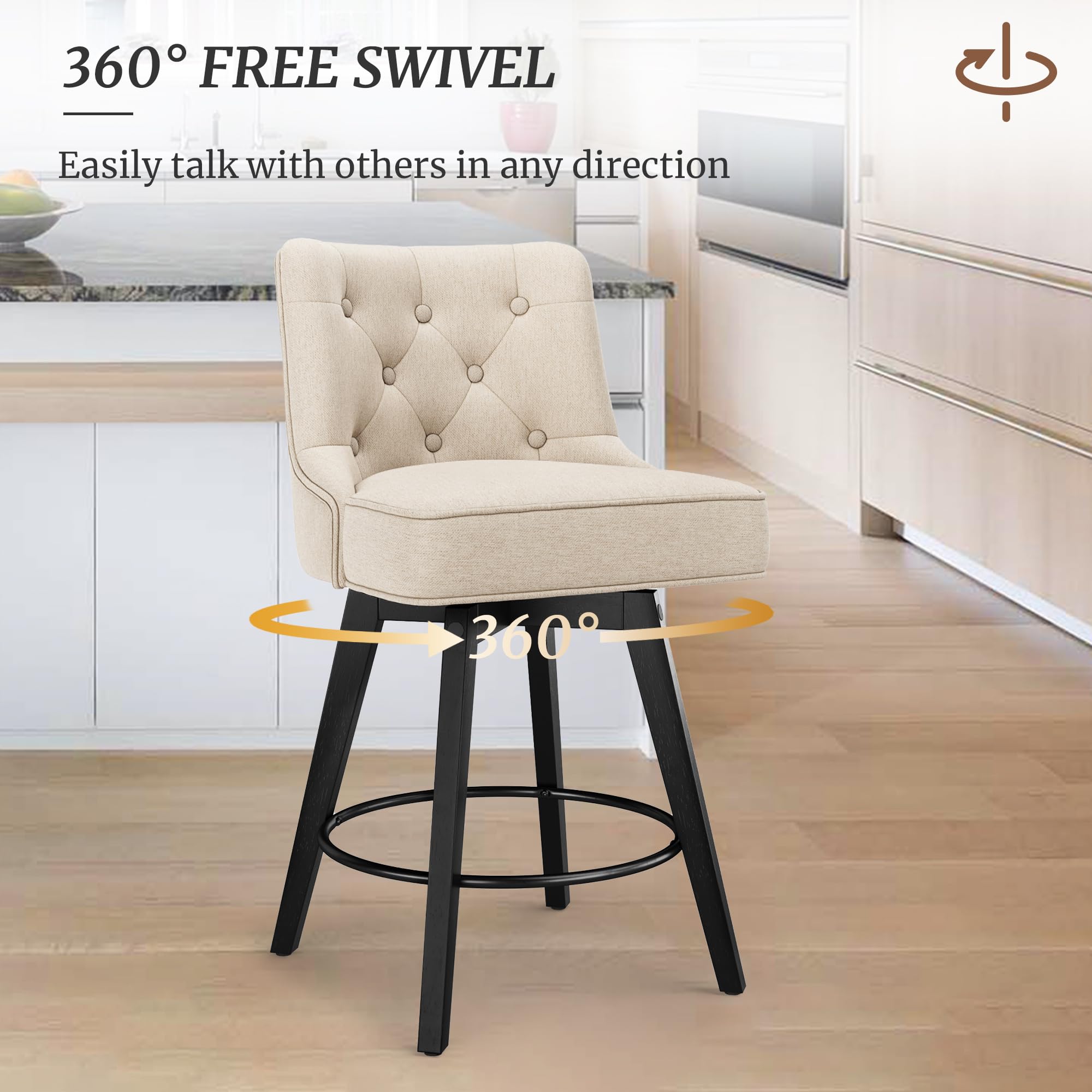 Furniture Bar Stools Cloth Swivel Bar Stool With Fabric Swivel