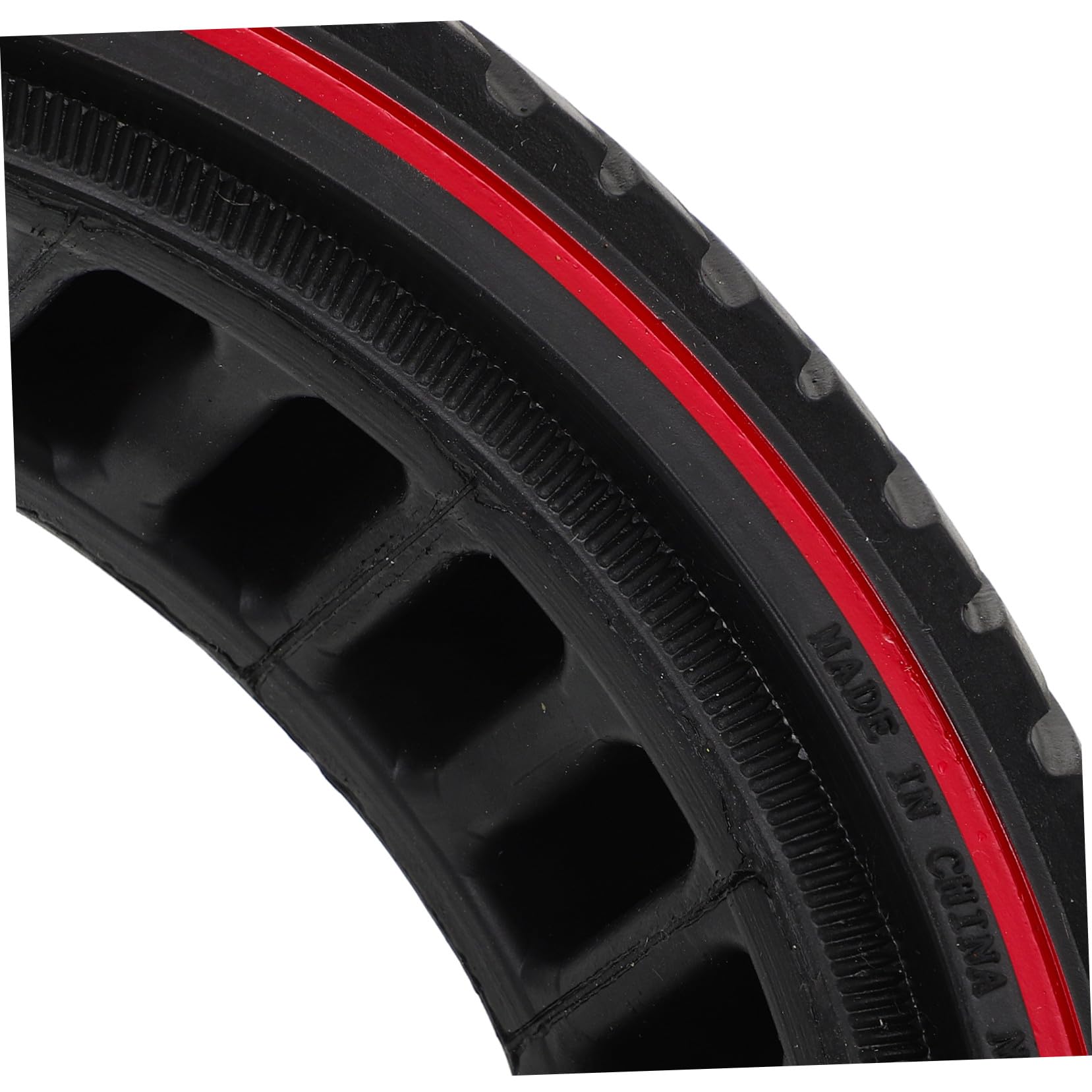 Pneu Plein Trottinette Électrique Roue de Remplacement Antidérapante et Solide pour Scooter Électrique Pro Pneu Non Gonflable à Structure Alvéolée Rouge pour Meilleure Stabilité