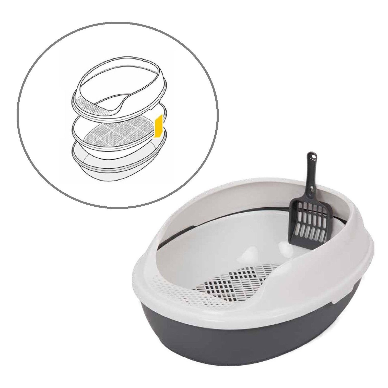 high side litter tray