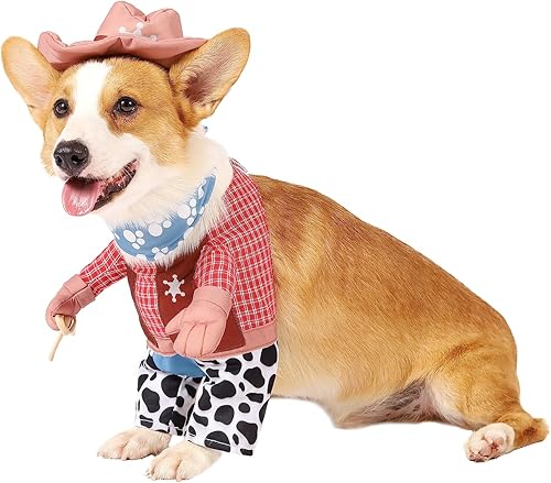 Miniatura 3 de Spooktacular Creations - Disfraz de Halloween de vaquero para perro y mascotas (S)