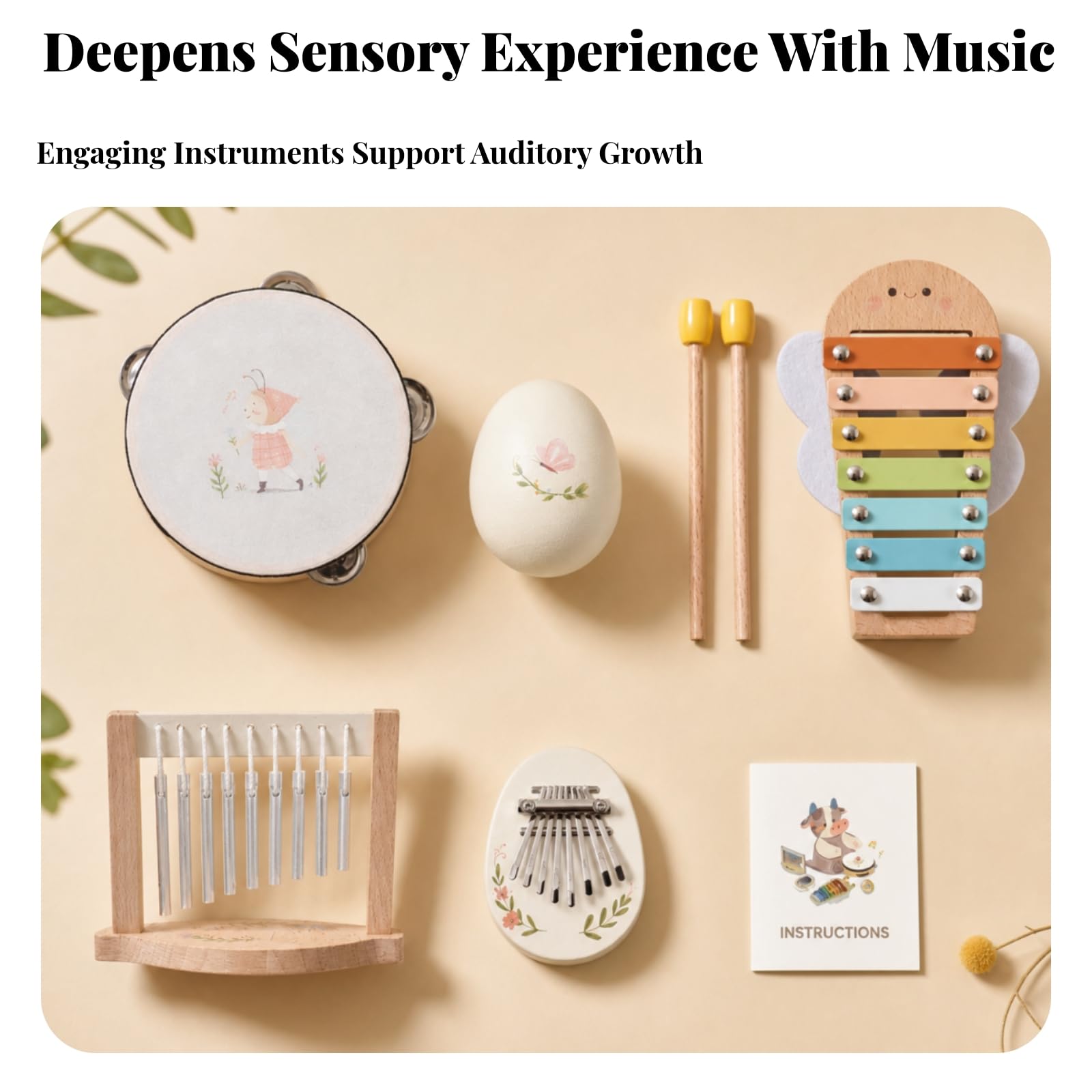 S D'instruments Musique Non Toxique | éducatif, Naturel, pr Crèche, Enfants, Bébés