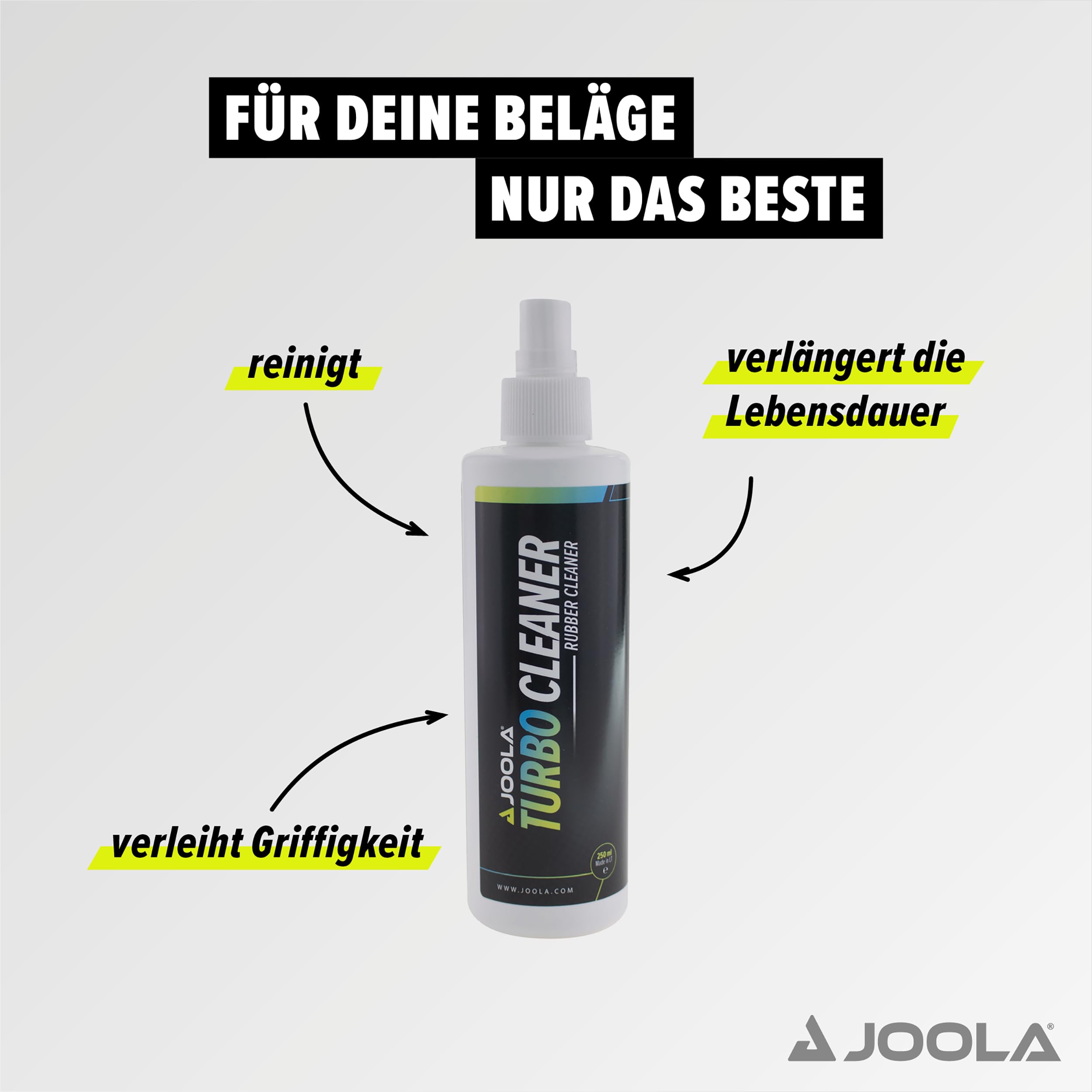 Image secondaire de JOOLA TURBO CLEANER - Nettoyant pour revêtements de tennis de table