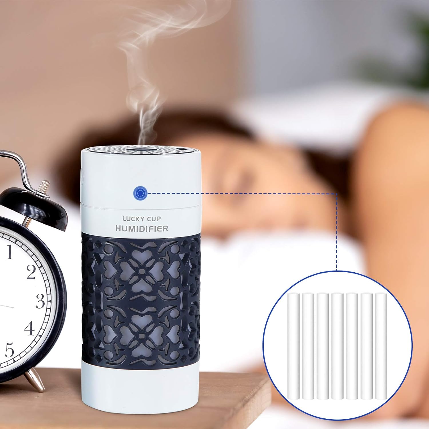 60 Pieces 2.75 X 0.31 Inch Car Diffuser Sponges Refill Sticks Humidifier Filter Replacement Wick Absorbent Sponge Sticks for Mini Car Office Bedroom Humidifier Ultrasonic Aroma Diffuser -