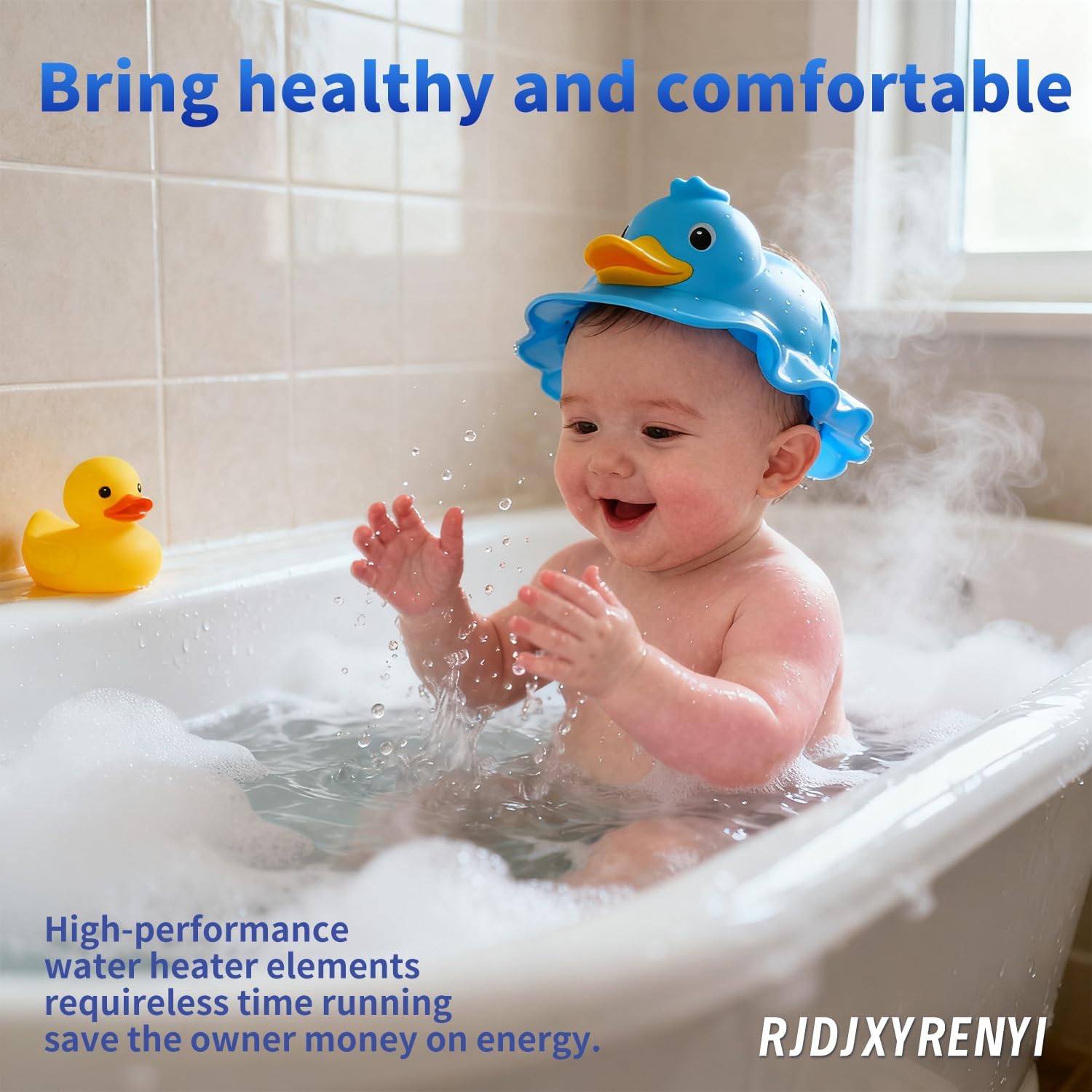 HE 90240 Heating Element, Replacement for EcoSmart ECO 18 27 36, 9KW 240V Water Heater Element for Electric Tankless Water Heaters, Screw-In,Copper (3)