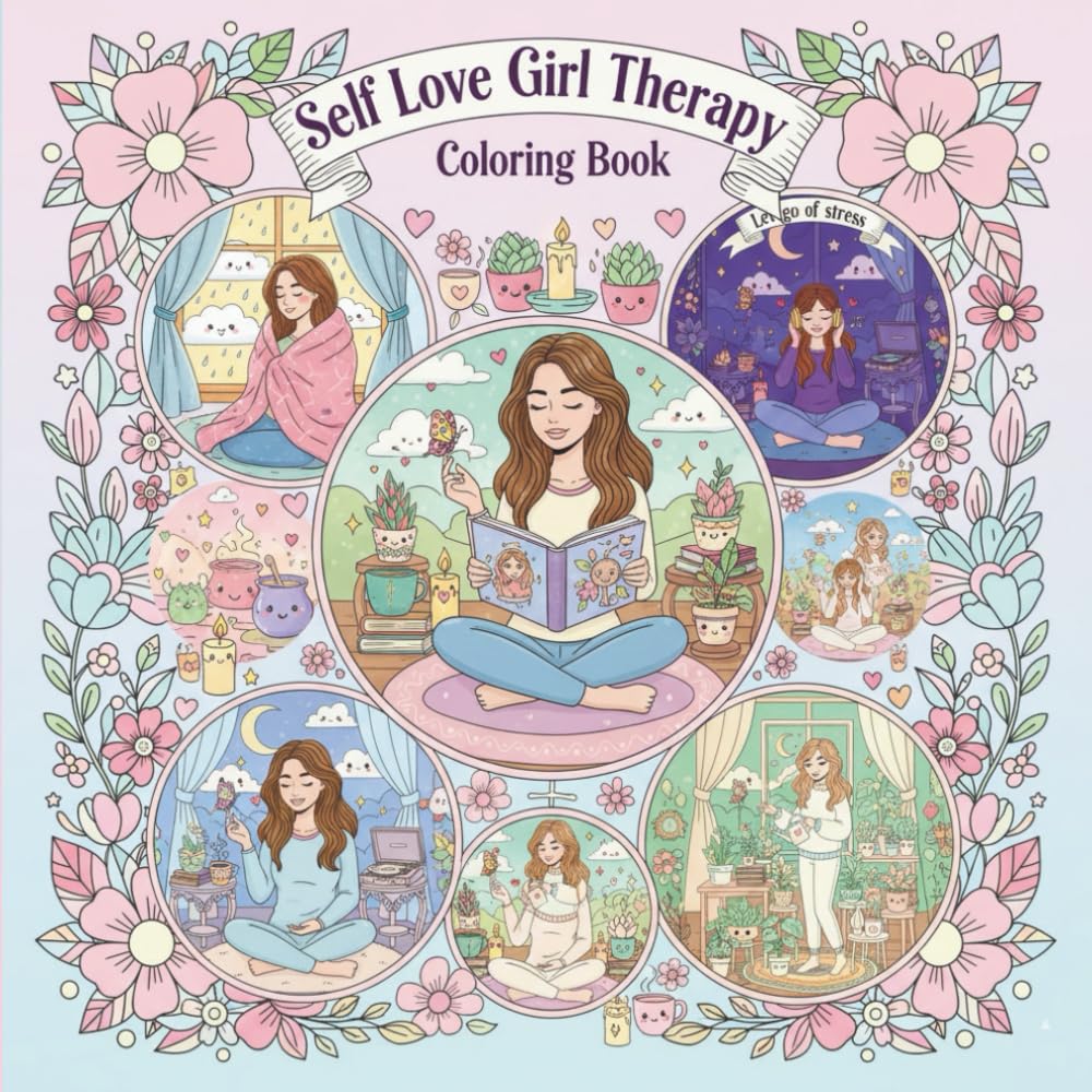 Self Love Girl Therapy Coloring Book: A Relaxing Journey to Mindfulness, Self-Care, and Inner Peace, A Creative Escape for Relaxation, Positivity, and Empowerment
