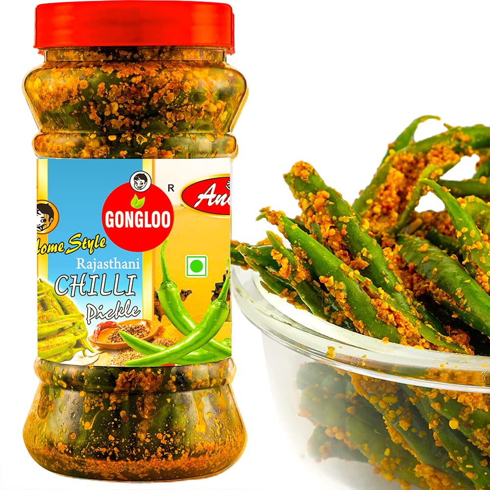 GONGLOO Homemade Rajasthani Green Chilli Pickle | Ready to Eat Hari Mirch ka Achar | High in Vitamin C & Fibre | Hygienically Packed | Rich in Antioxidants | Improves Digestion | 300 GM-picture-29