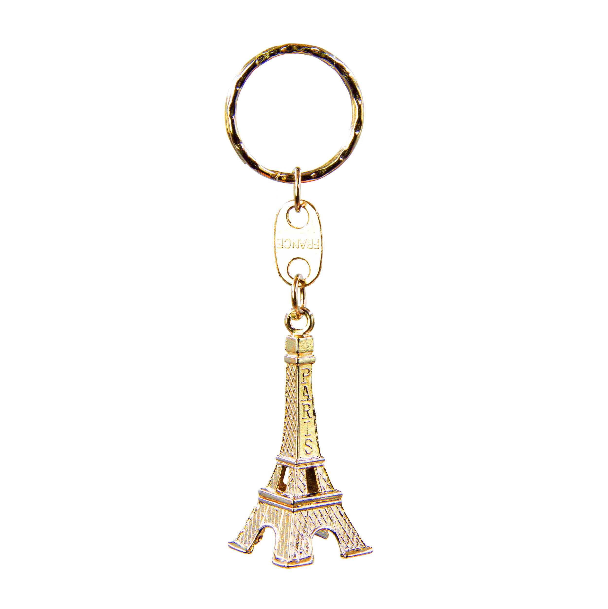 Oleanderhof Unisex Gold Eiffel Tower Keyring In - Paris Keepsake - Paris Travel - France Holiday - Mini Eiffel Tower, S