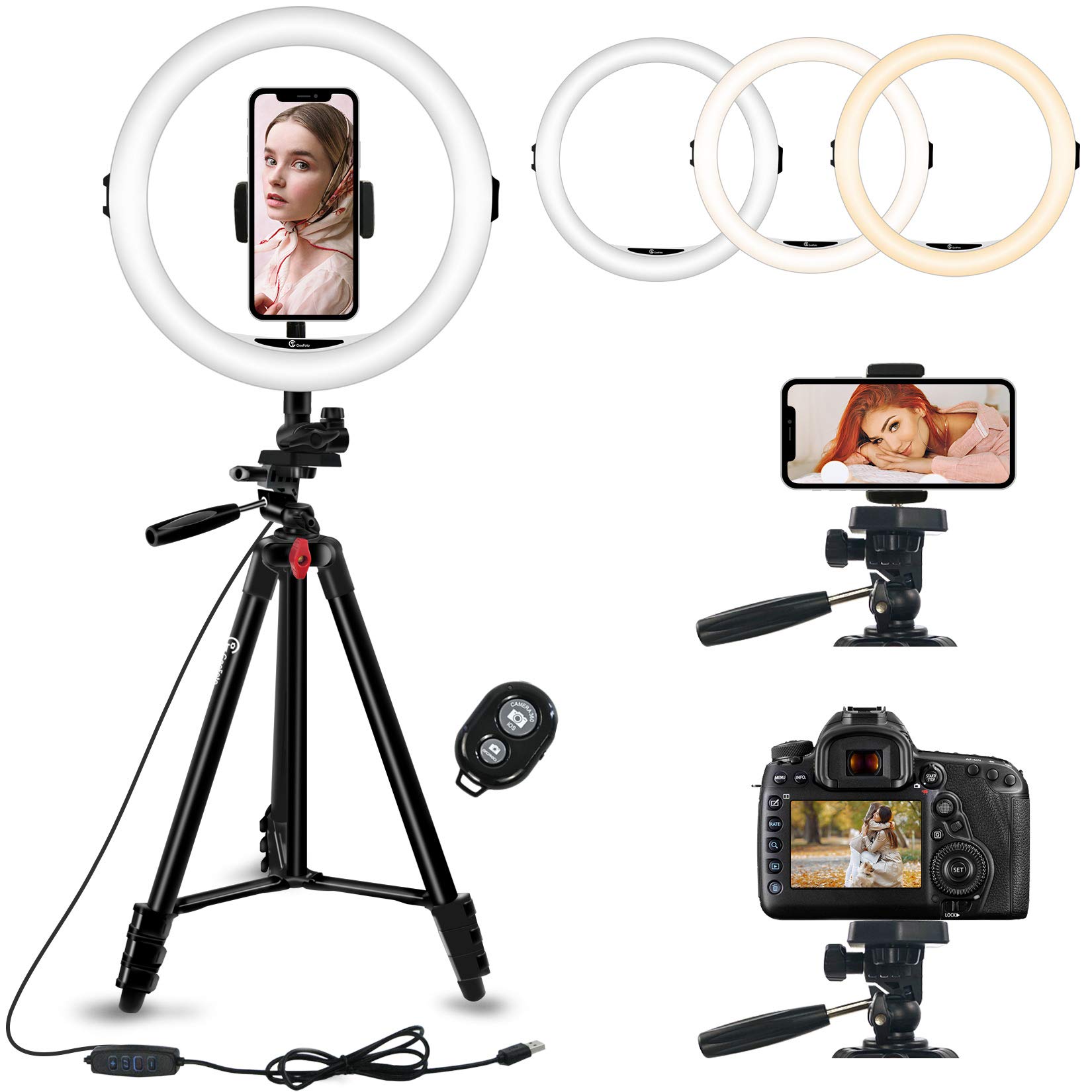 Goofoto 11 Selfie Ring Light With Tripod Stand And Phone