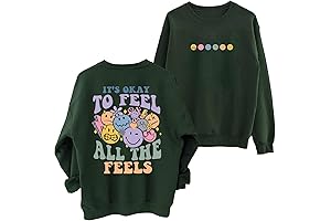 It's Okay to Feel All the Feels Sweatshirt: Championing Mental Health Awareness
