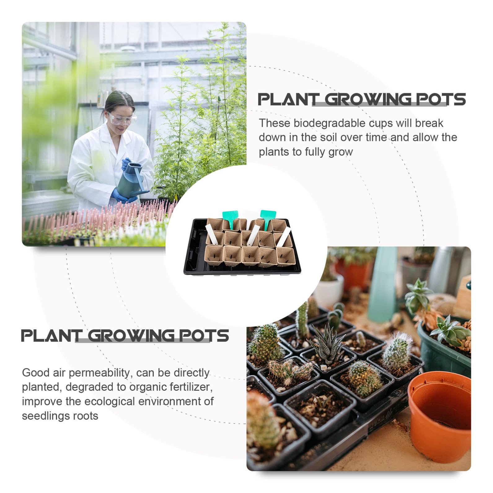 1ensemble Pots De Plastique pour Plantes Boîtes Incubatrices pour Semences Et Cultures Accessoires De Jardinage pour Démarrage De Plantes