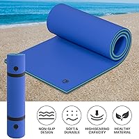 Vista 7 de MADOG - Alfombra de agua flotante para exteriores, para adultos, flotadores gigantes de piscina de 12 pies/18 pies para piscina, lago y océano, 3