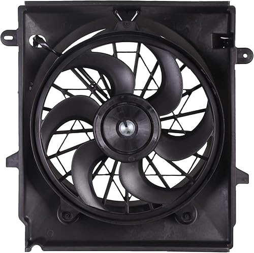 Vista 572 de Ventilador de refrigeración de repuesto para Nissan Versa Sedan 1.6L Auto (4 velocidades) y transmisión manual 2012-2019, Versa Note 1.6L MT