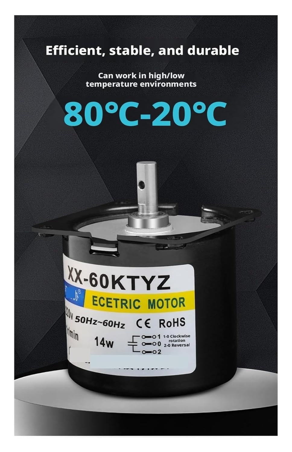 60KTYZ Synchronous Motor, Permanent Magnet Reduction Motor, Miniature 220V Oven, Screen Motor, Small AC Motor(60rpm)