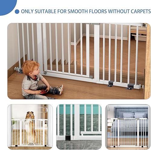 Miniatura 6 de Accesorios de refuerzo estabilizador de anclaje para puerta de bebé, protector de pies de apoyo para puerta de mascotas, juego de 4 piezas, diseño