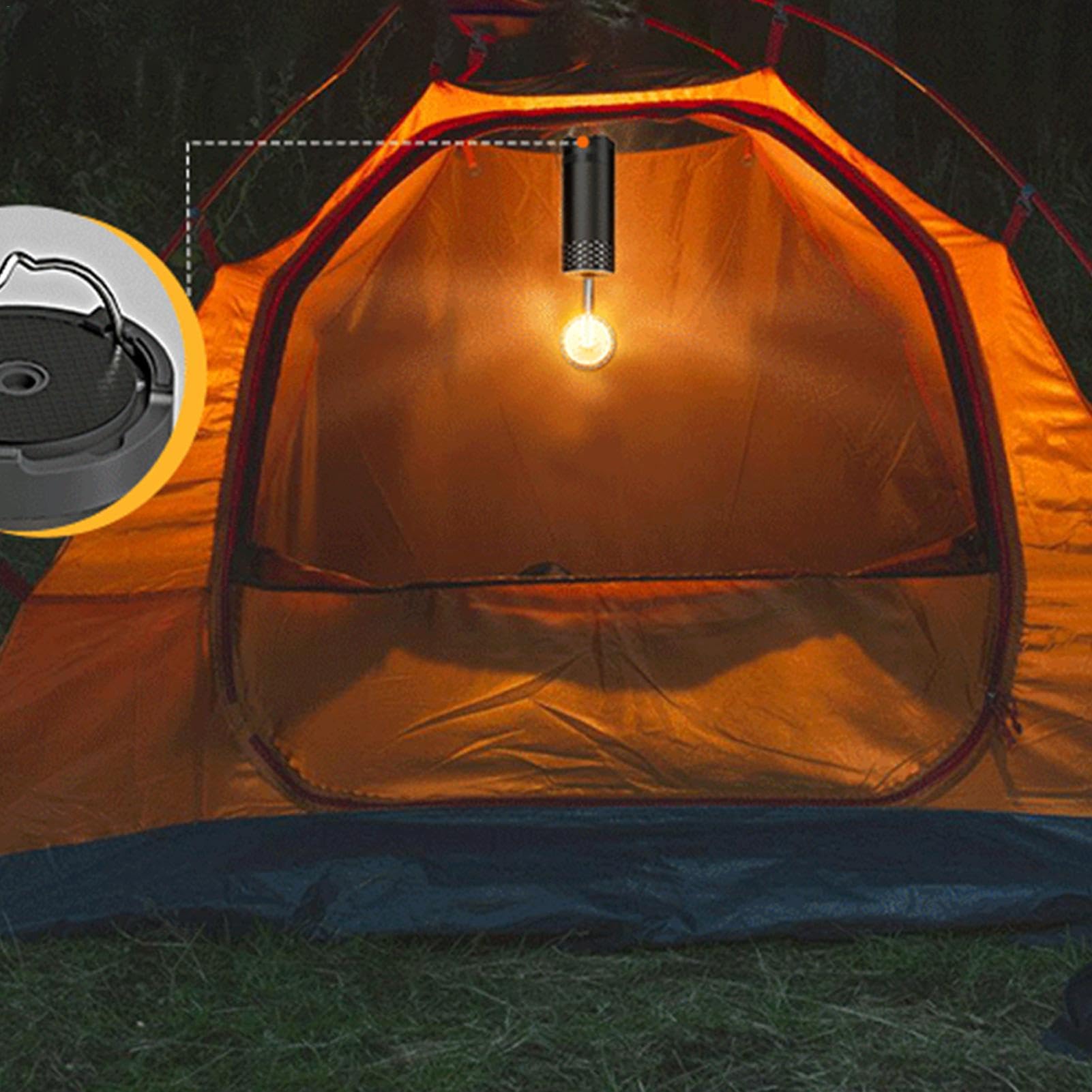 Linternas de camping alimentadas con pilas,Luz de camping telescópica - Linterna de camping magnética impermeable 10000mAh batería con gancho,Linterna de base de trípode para deportes de | Linterna de pesca con base de trípode para deportes de send