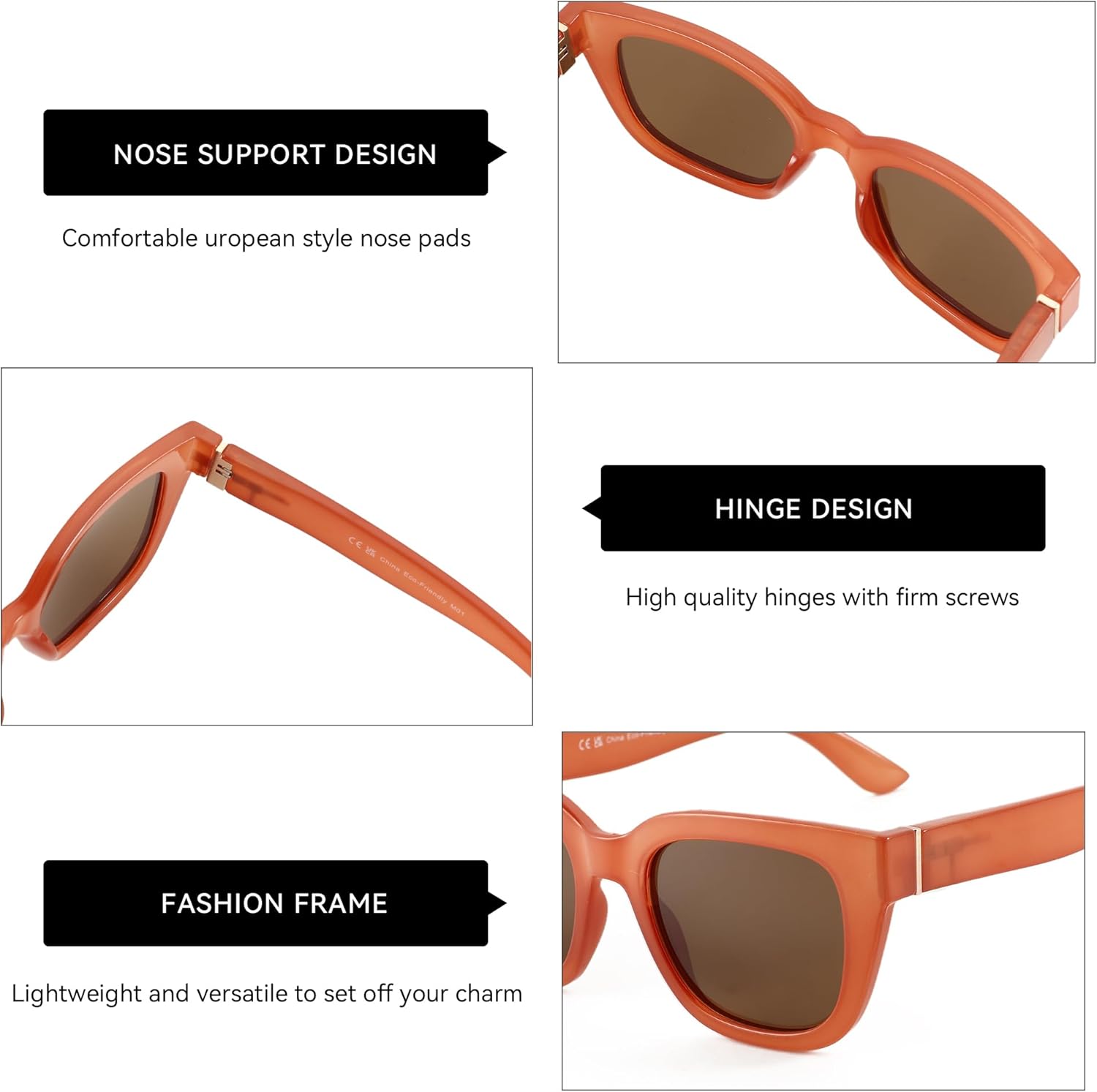 ZENOTTIC Retro Square Polarized Sunglasses for Women Vintage Sun Glasses UV400 Protection Trendy Shades Fashion Style - Image 4