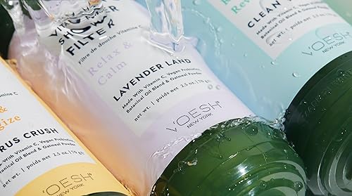 Miniatura 6 de VOESH Filtro de ducha de vitamina C, Aplastamiento de cítricos, aromaterapia de ducha, purificador de agua, suavizante de agua, probióticos veganos,