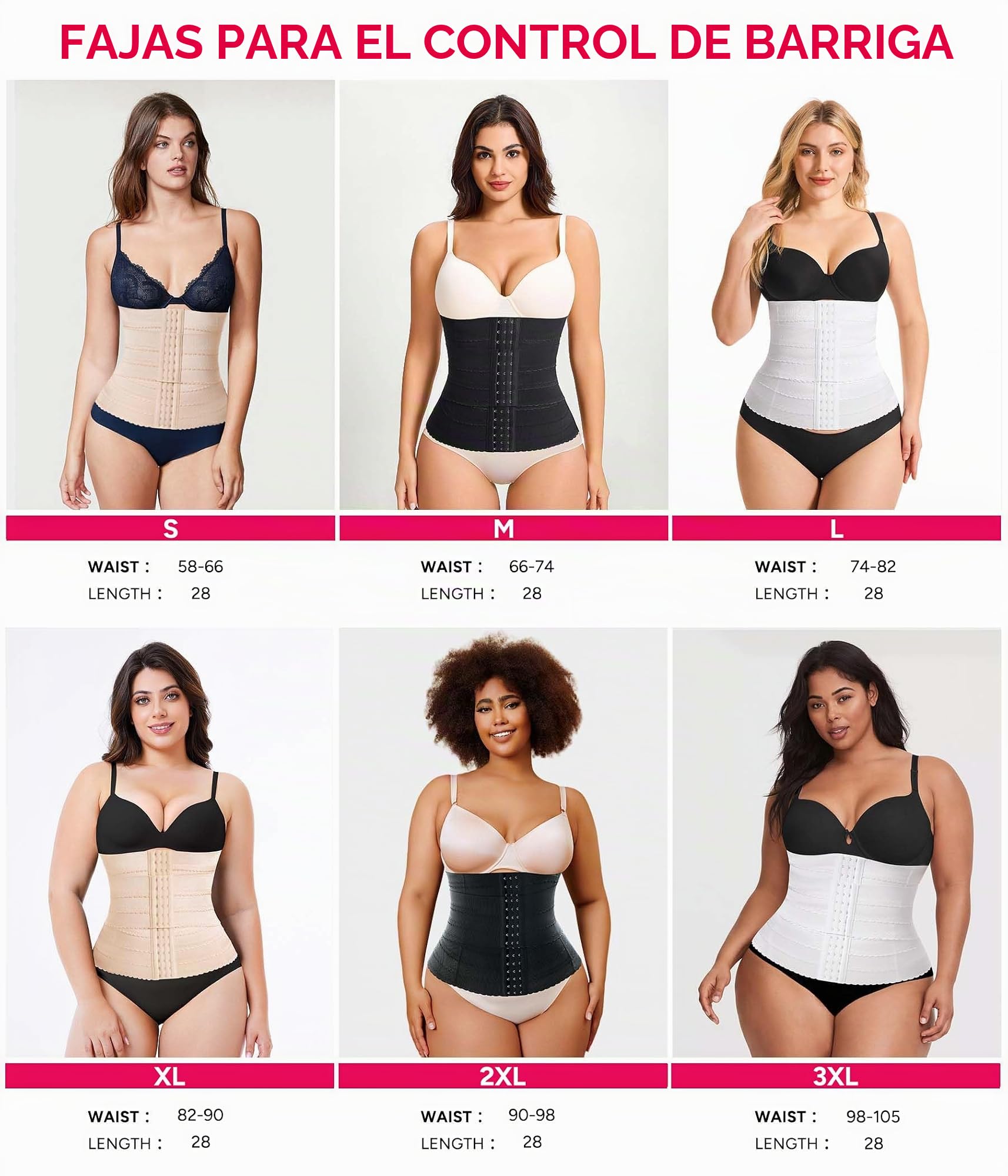 KUMAYES Fajas Reductoras Mujer Moldeadora Waist Trainer Corset Reductor Cinturón Abdomen Segmentada Faja Colombiana Corsé Bustier Shapewear Postparto