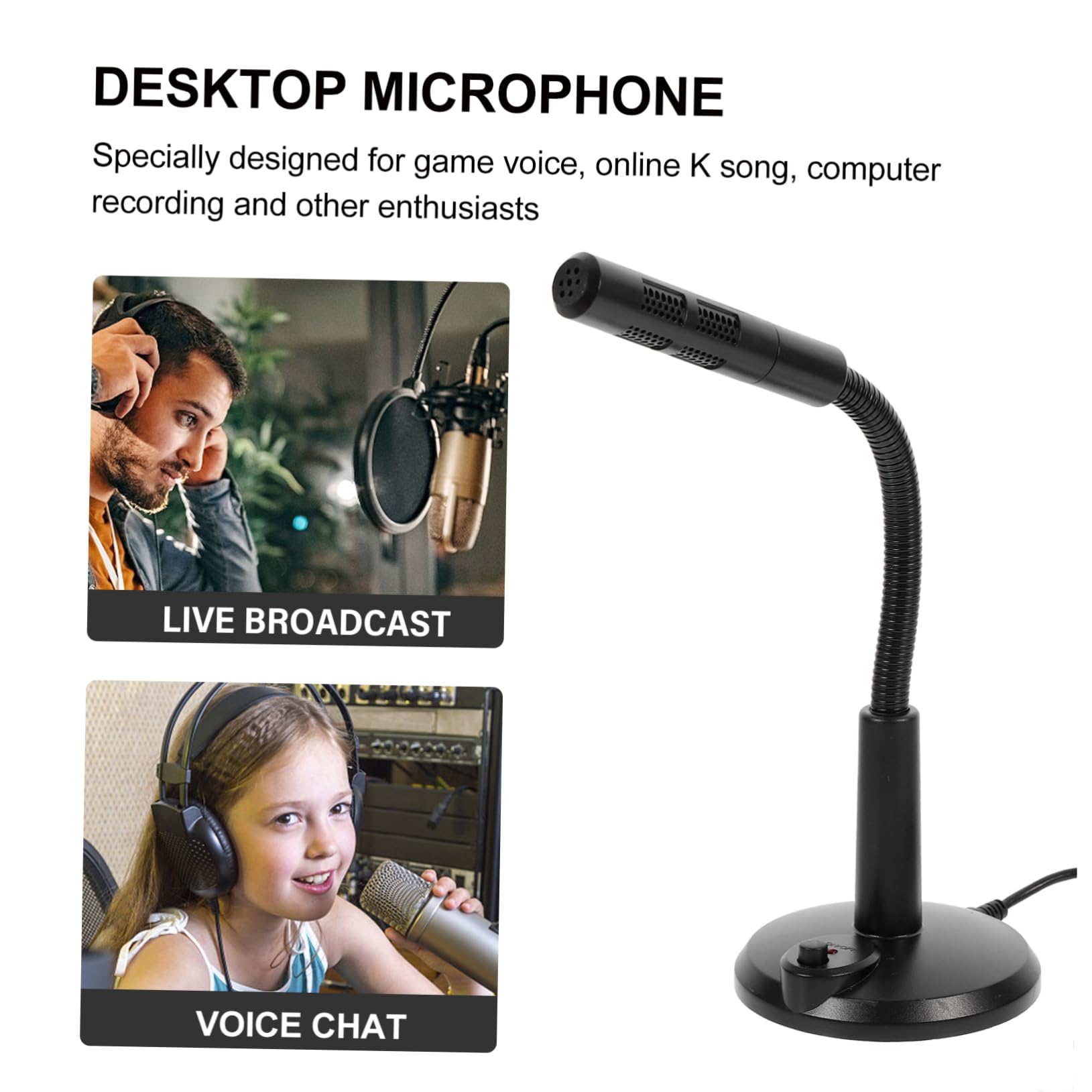 SWOOMEY USB Microphone for Laptop High Sensitivity Condenser Mic with Sound for Streaming and Voice Recording Durable Accessory for Clearer