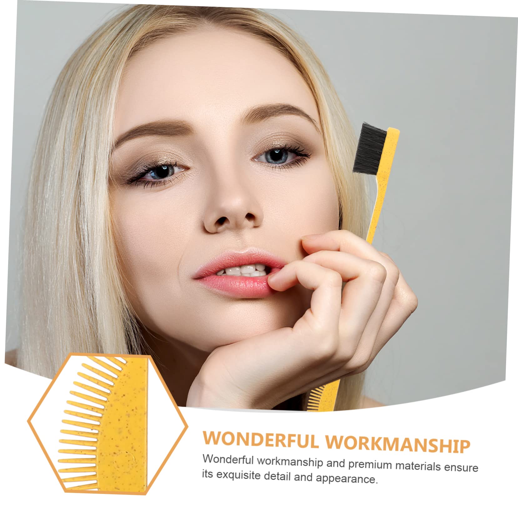 minkissy 5sets Professional Eyebrow Brush Dual Tip Bristle Hairline Brush Combs 4pcs*5