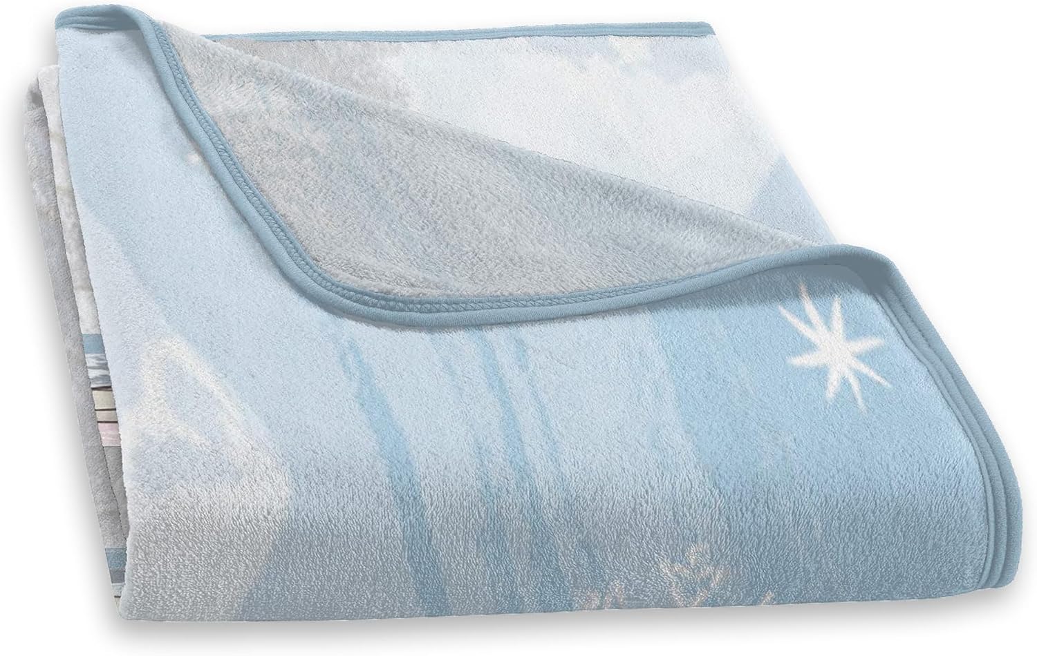 Northwest Frozen Micro Raschel Throw Blanket, 46" x 60", Snowscape image 3