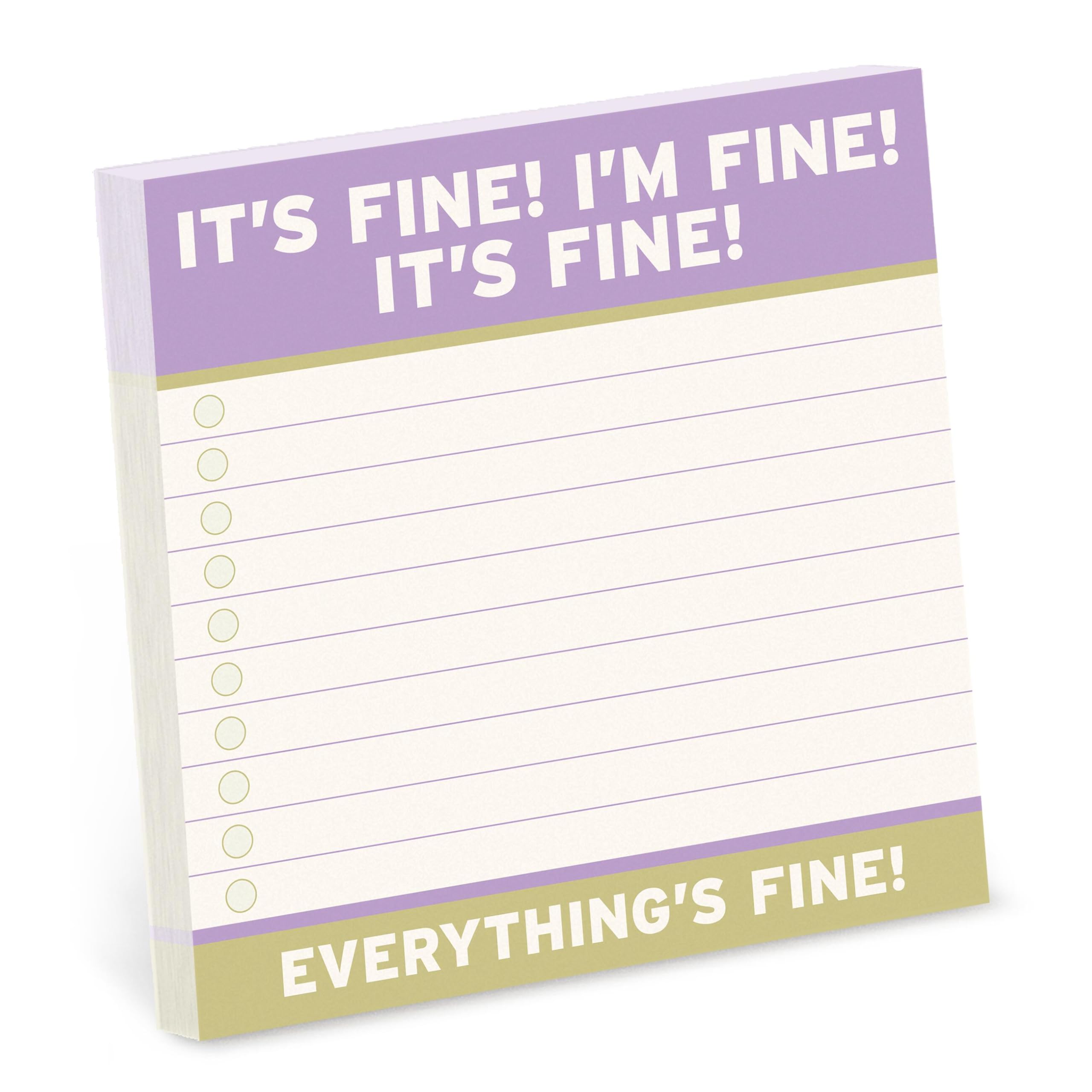 Knock Knock It’s Fine Large Sticky Notes (4x4in) (Knock Knock Sticky Notes)