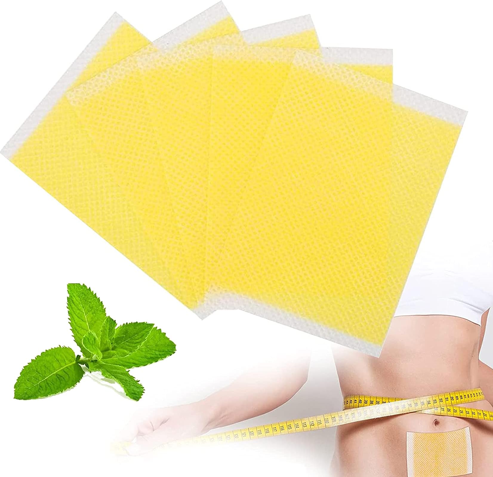 Hibana Patch, Yasumint Patch, Hokuto Patches Japanese Mint, Natural Herbal Abdomen Waist Patch (60Pcs)
