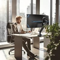 Putorsen Monitor Kar - Állítható Monitorállvány 5,68 kg Teherbírással, Ergonomikus Monitortartó Kar Asztali Rögzítéssel, 44 cm 4