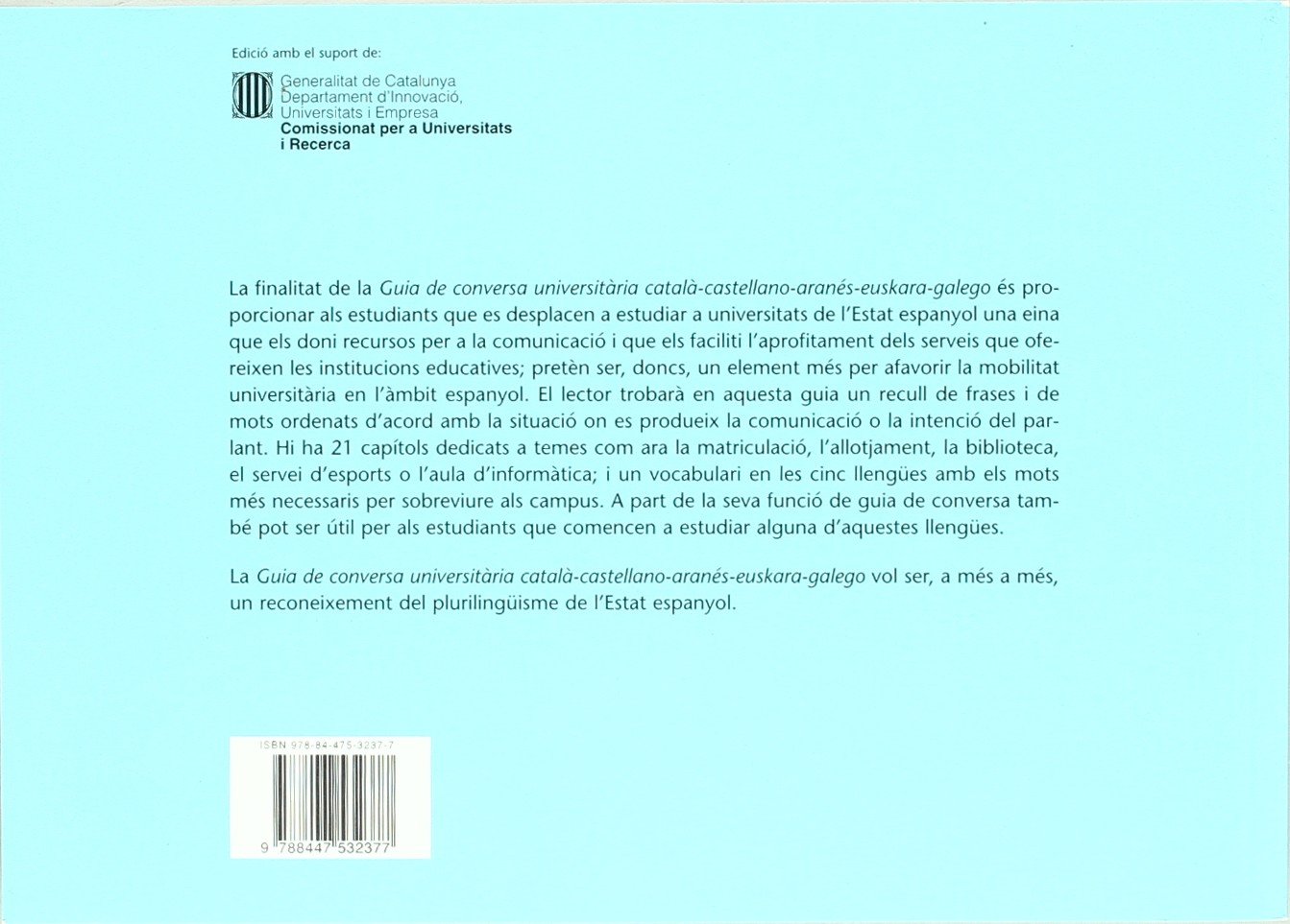 Guia de Conversa Universitària. Aranés Castellano Euskara Galego Català