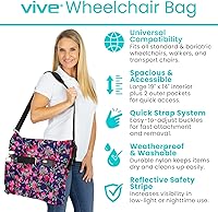 Vista 11 de Bolsa para silla de ruedas, Floral púrpura