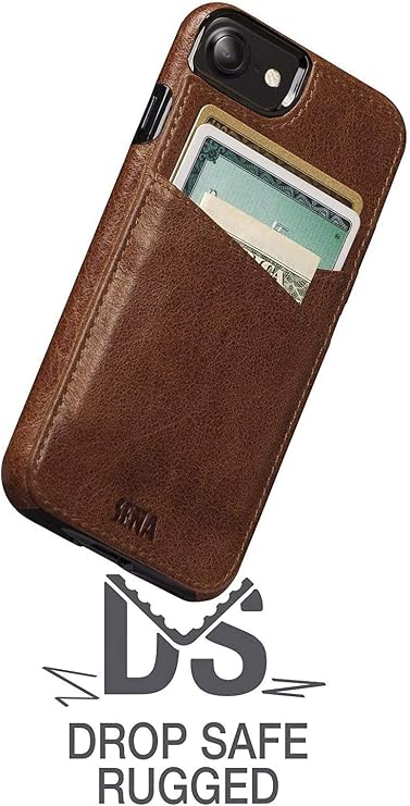 SENA Lugano Wallet Leather Case for iPhone (SE 2022/2020 - Cognac)
