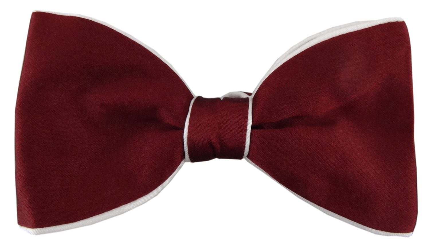 TigerTie - papillon annodare a - Royale Double in bordò-bianco