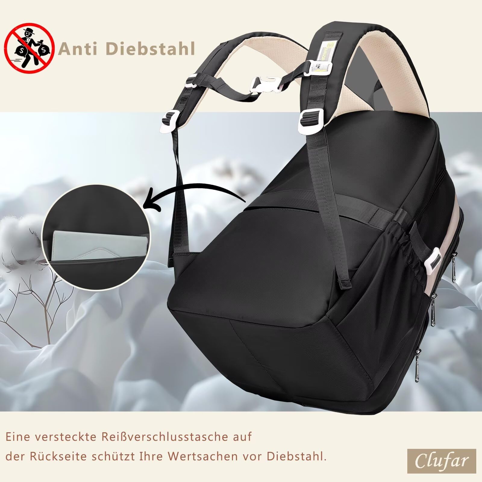 Cartable Fille Primaire Sac a Dos College Fille Kawaii Voyage,Noir